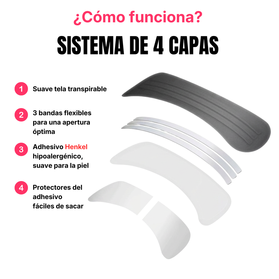 Tiras Nasales AirFlow Pro · Color Negro — Pack 30 unidades
