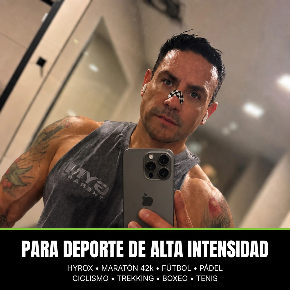 Tira nasal AirFlow Pro Edicion Limitada JAV: para deporte de alta intensidad - hyrox, maraton 42k, futbol, padel, ciclismo, trekking, boxeo y tenis.