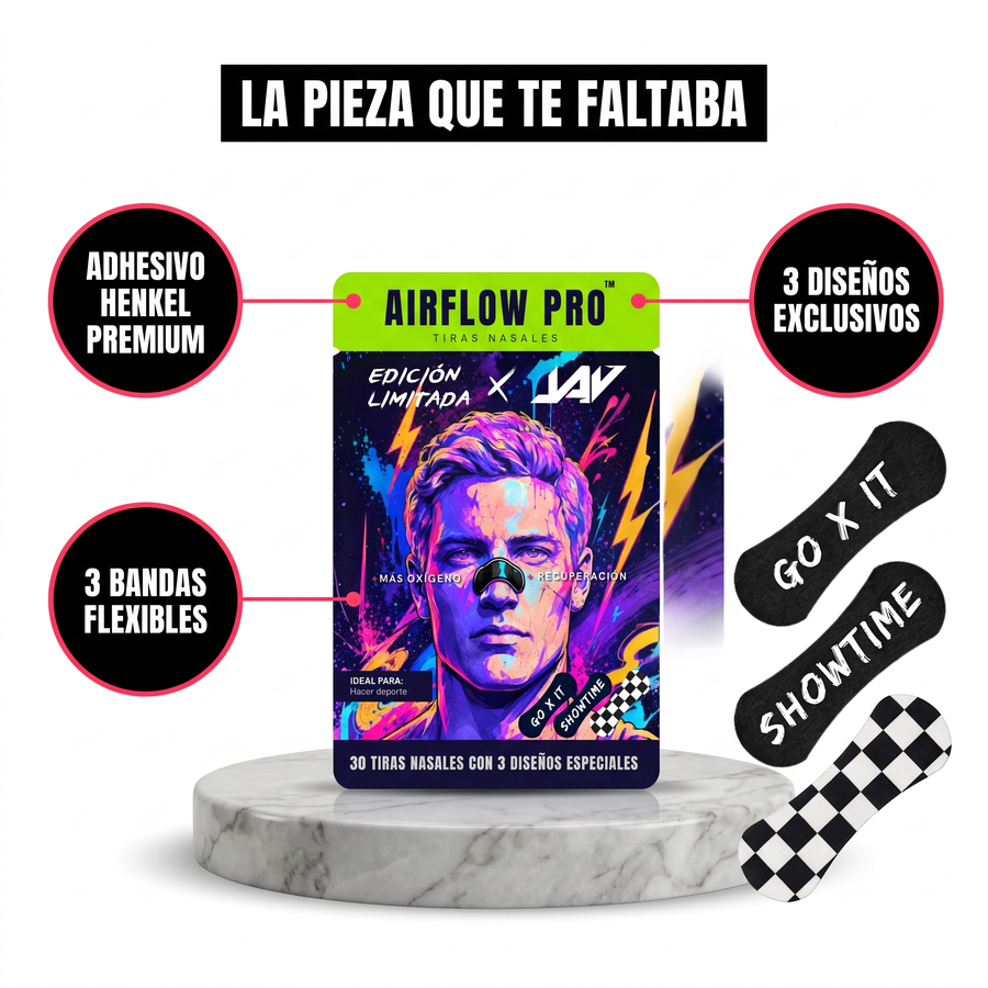Tiras Nasales AirFlow Pro · Edición Especial JAV — Pack 30 unidades